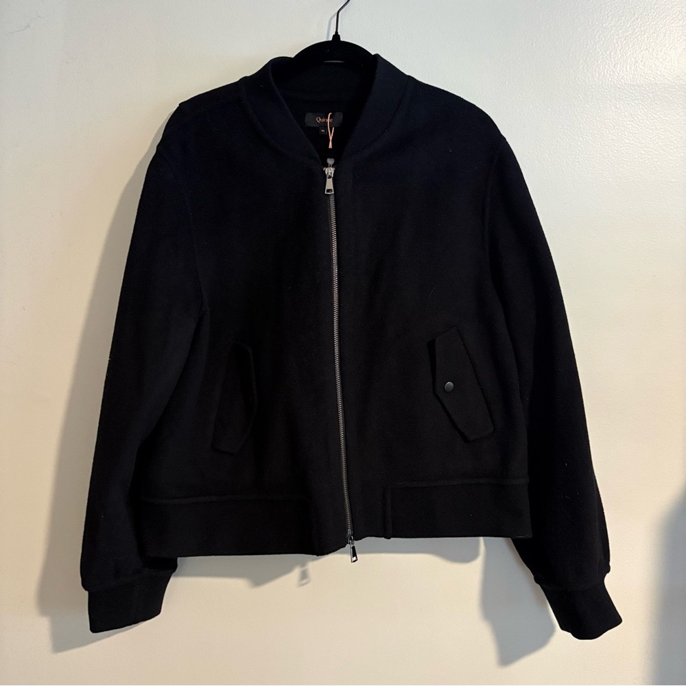 Quince Double-Faced Merino Wool Bomber Jacket